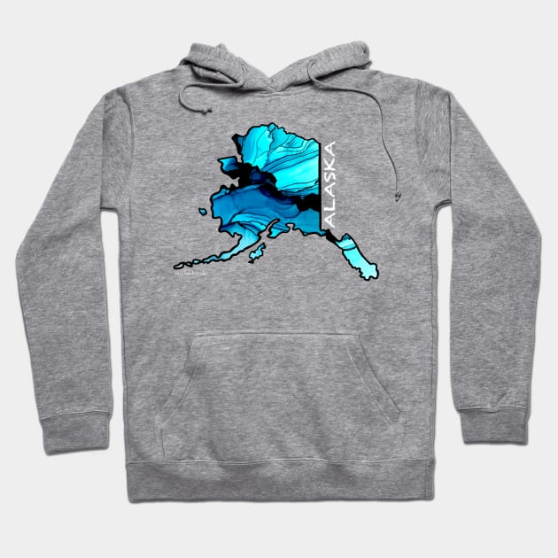 Blue Alaska Hoodie by Tiny Bird Studio